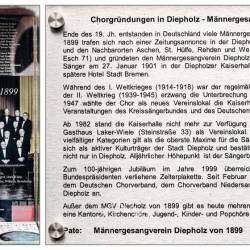 2 | Stele Nr. 2 - Chorgründungen in Diepholz - Männergesangverein Diepholz von 1899