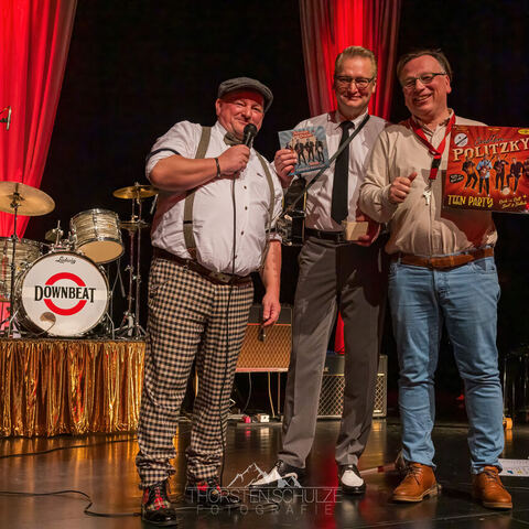 #2185 · Downbeat Benefizkonzert Dezember 2024 im Theater Diepholz - Downbeat sind Carsten Politzky, Rolf Langkamp, Jan Heyer und Thomas Wilker