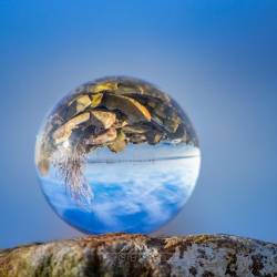 #164 · Glaskugel auf Steinstapel am Dümmerufer