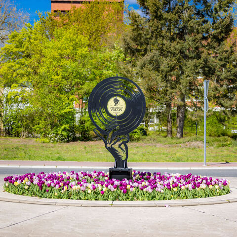 #2285 · Die Pallas-Skulptur am Kreisverkehr nahe dem Krankenhaus an der Hindenburgstraße
