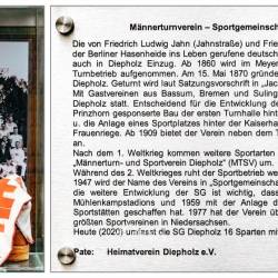 #12 · Stele Nr. 12 - Männerturnverein - Sportgemeinschaft Diepholz von 1870