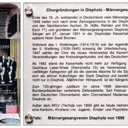 #2 · Stele Nr. 2 - Chorgründungen in Diepholz - Männergesangverein Diepholz von 1899